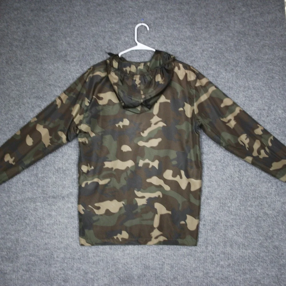 O-NET Camo Anorak Windbreaker Jacket Mens Medium‎ Lightweight Hooded Pullover